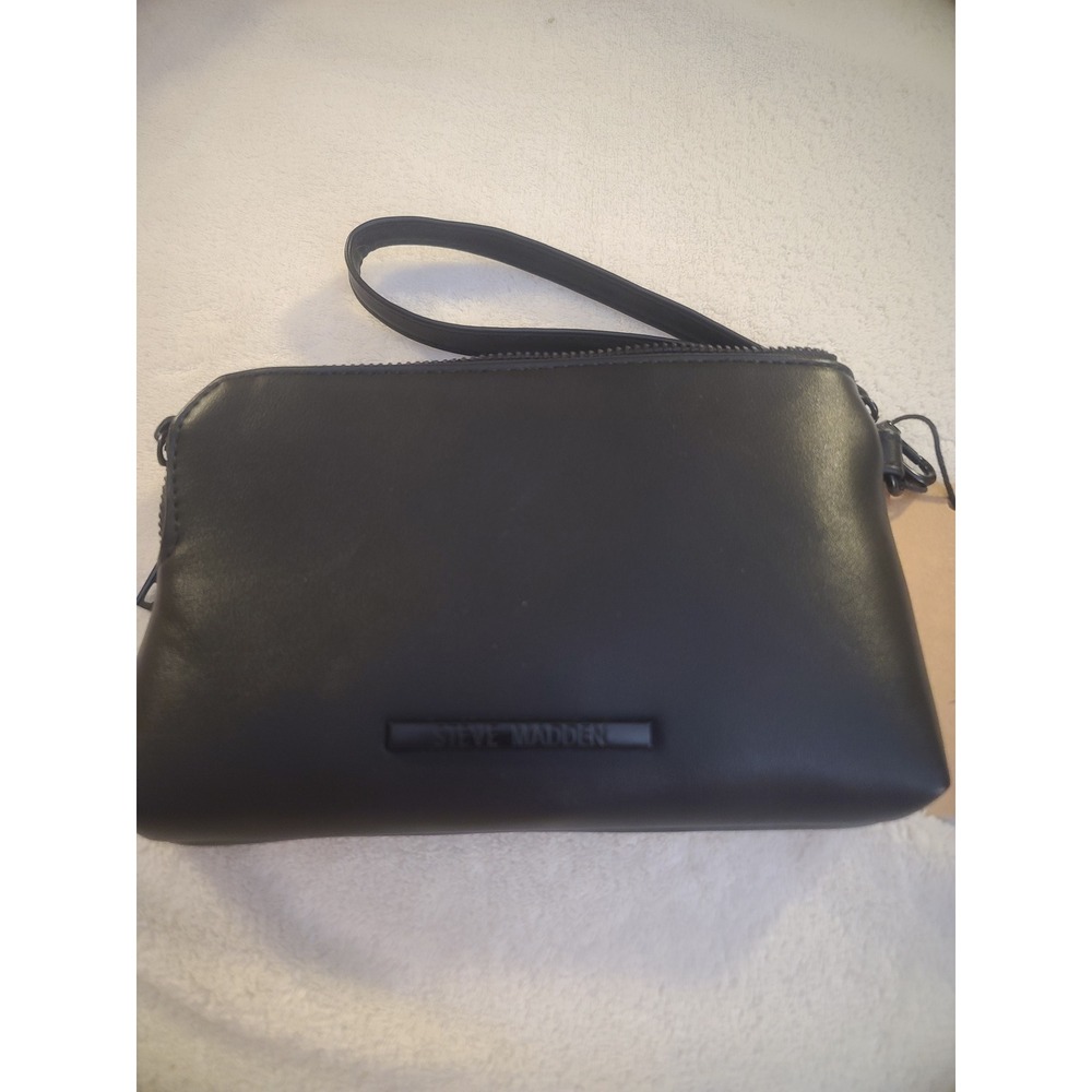 Steve Madden Btrell beaded Wristlet Clutch Black Rhinestone Embellished NEW TAGS